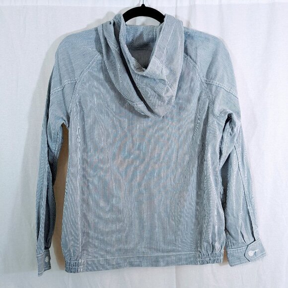 Gap Blue and White Striped Zip Up Hooded Size S - Picture 3 of 5